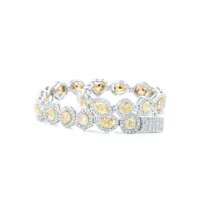 Multi Stone Fancy Yellow Diamond Bracelet For Women