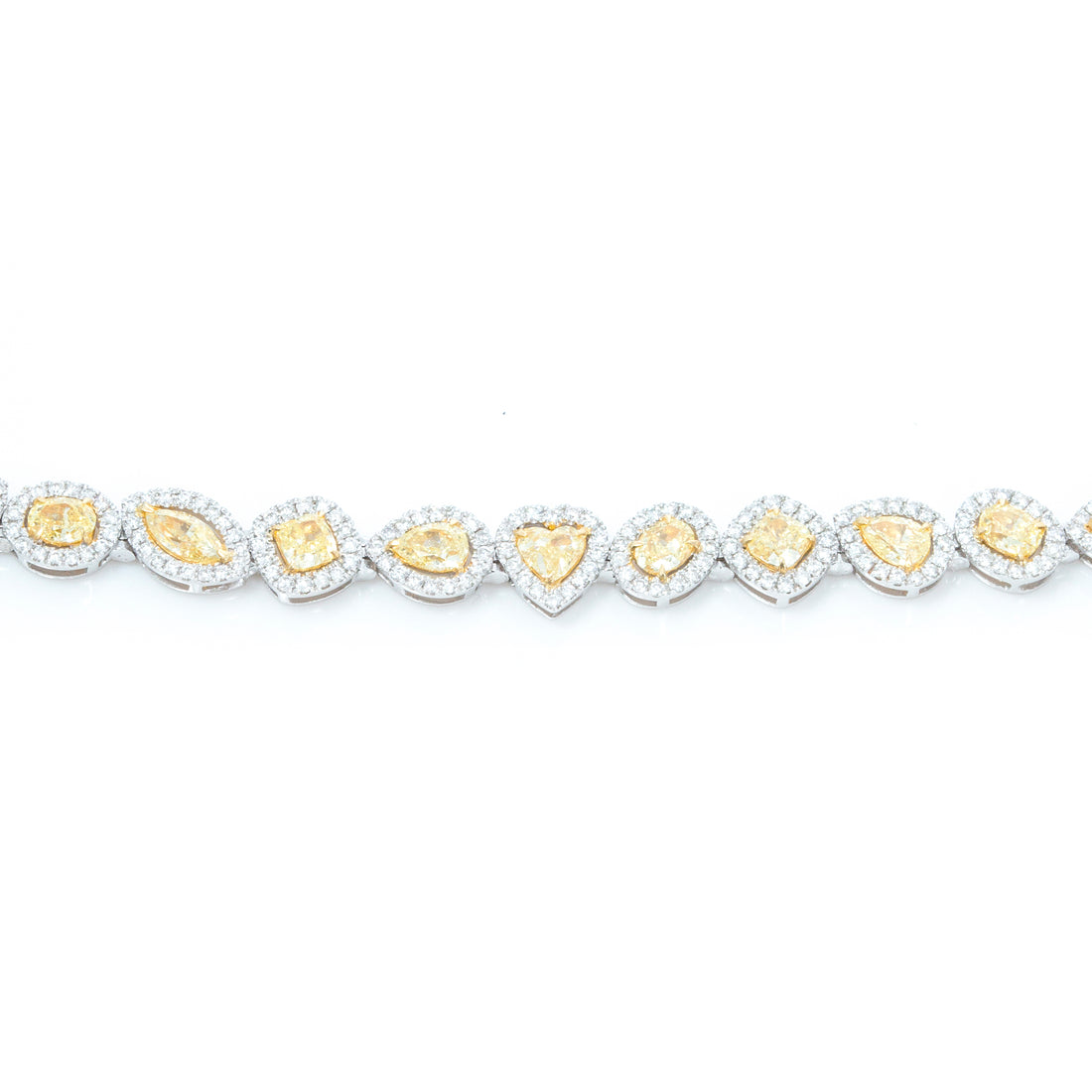 Multi Stone Fancy Yellow Diamond Bracelet For Women