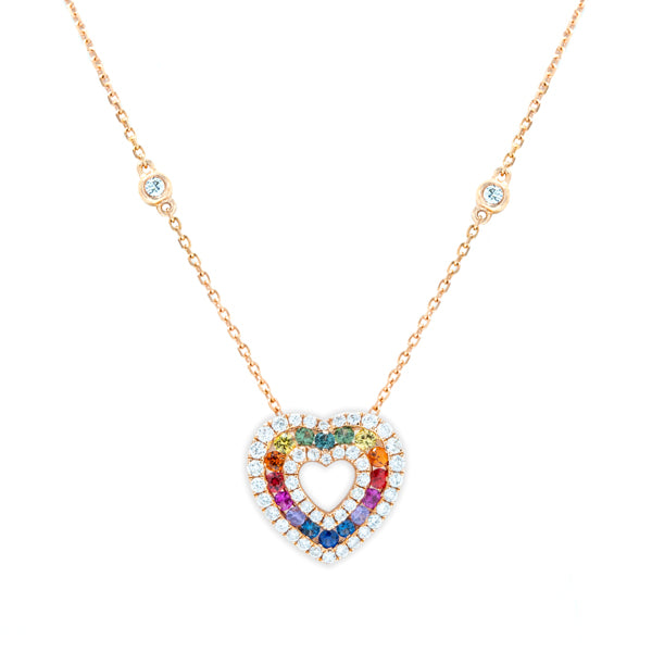 Rainbow Heart Pendant