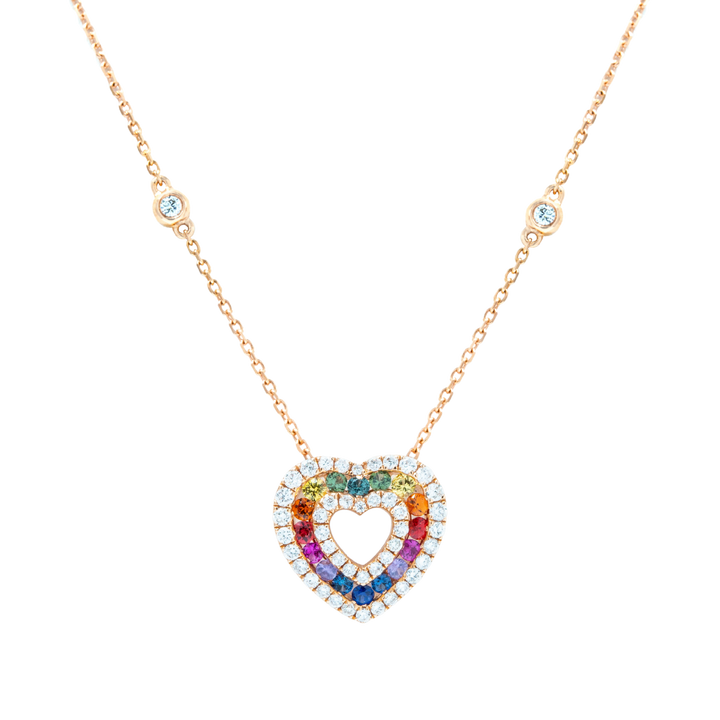 Rainbow Heart Pendant