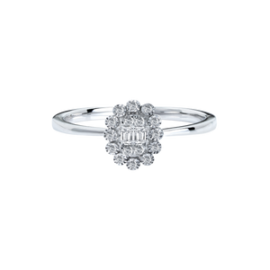 Oval Cluster Diamond Ring For Women