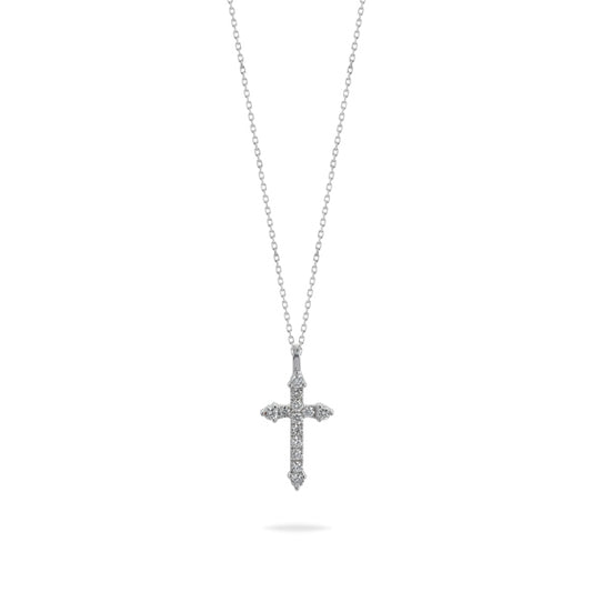 White Gold Diamond Cross