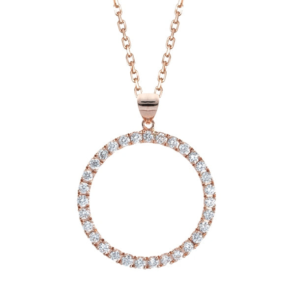 Rose Gold Diamond Circle of Necklace