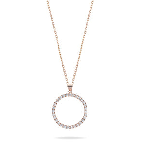 Rose Gold Diamond Circle of Necklace