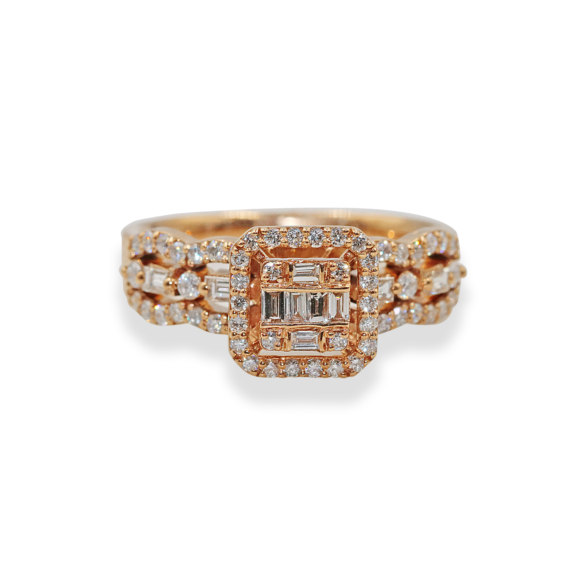 Привлекательные парные кольца-багет в Дубае | Элегантный дизайн от EVA GEMS