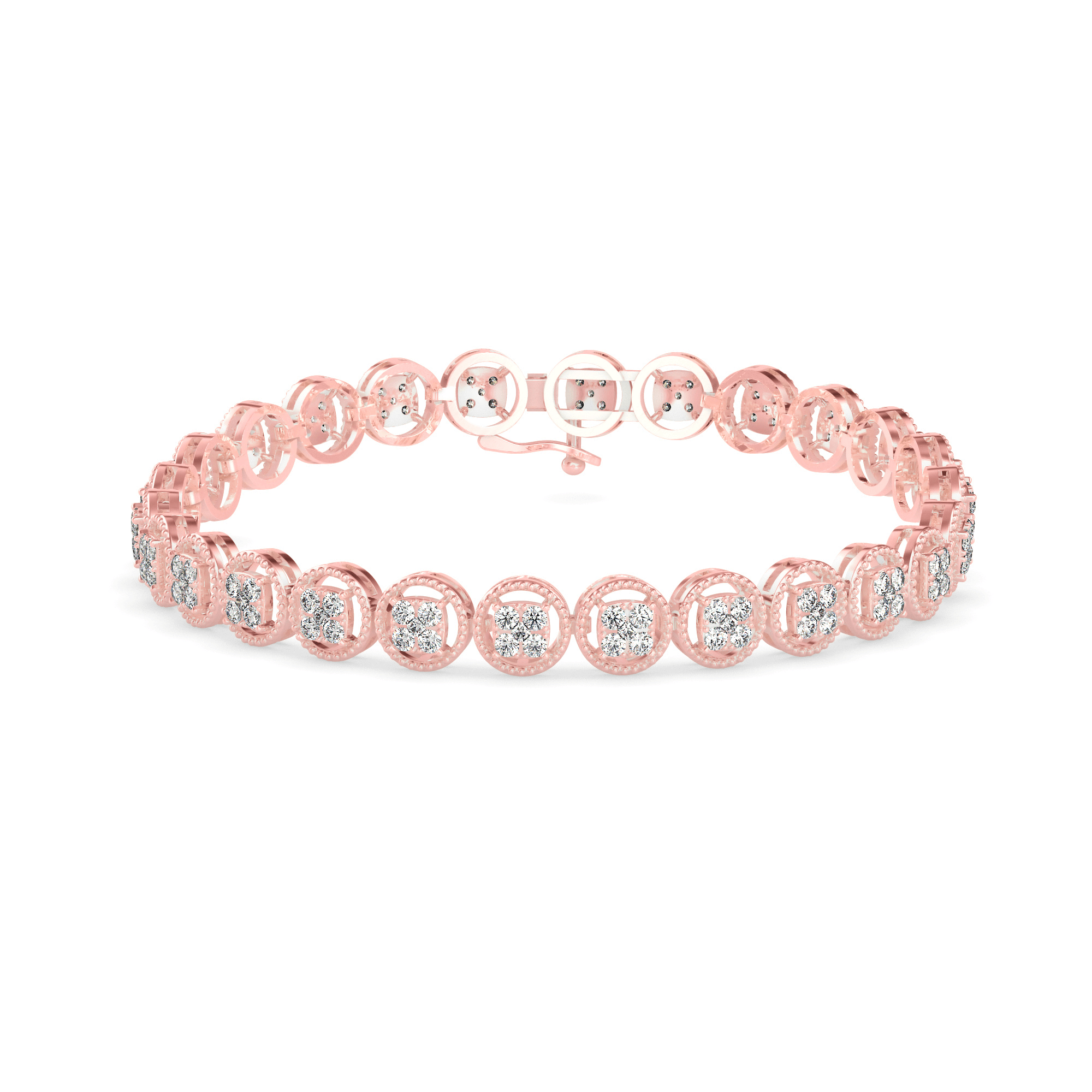 Buy Cluster Halo Diamond Bracelet For Women