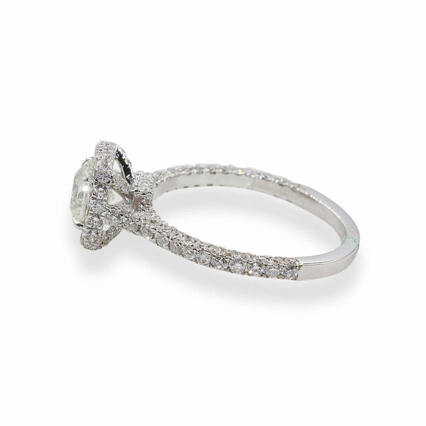 Buy Classic Halo Diamond Ring | Eva-Gems