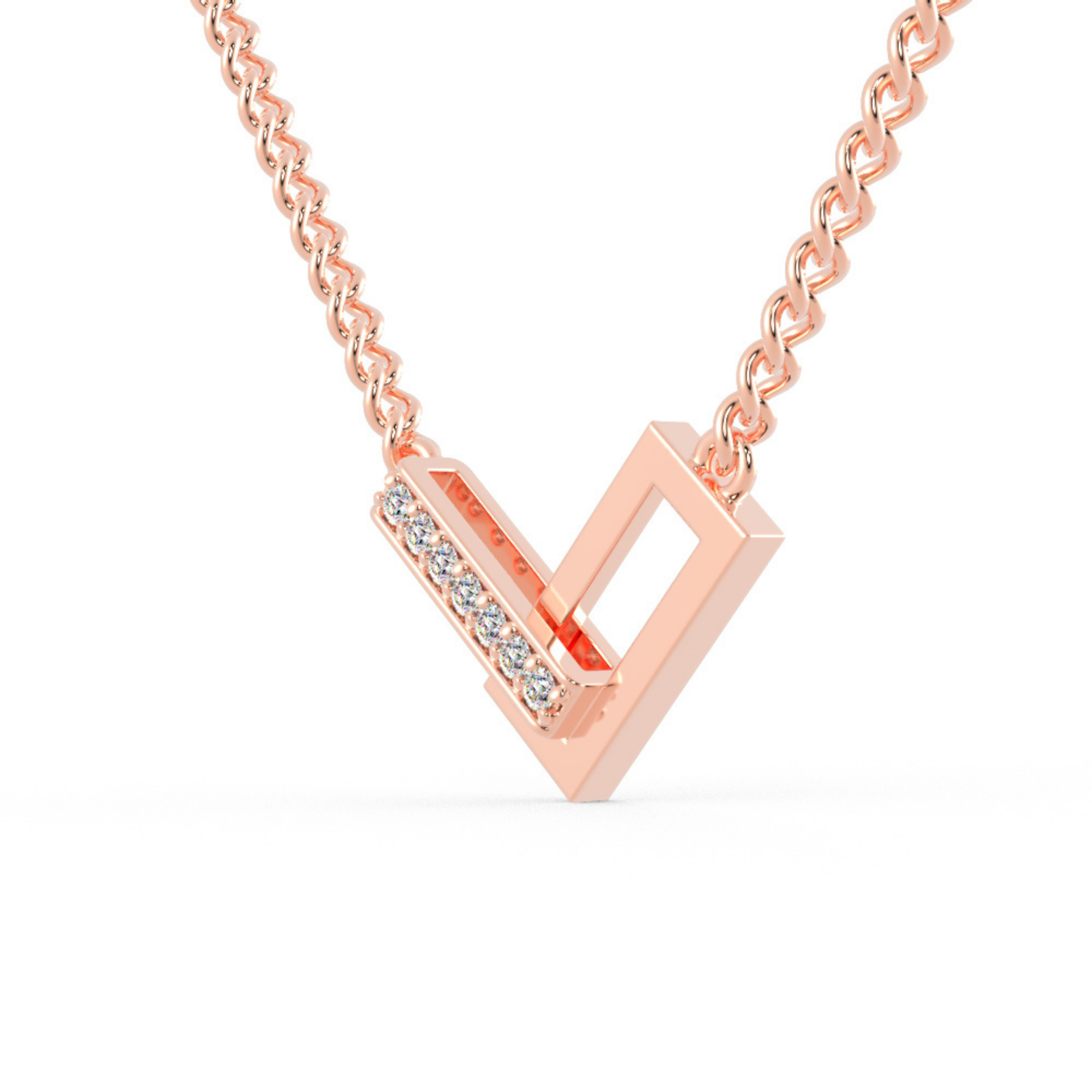 Close Setting Blessed Diamond Necklace – unique and timeless luxury jewelry by EVA GEMS.