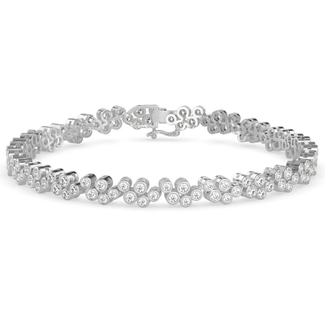 Buy Cluster Daily Wear Diamond Bracelet | Eva-Gems