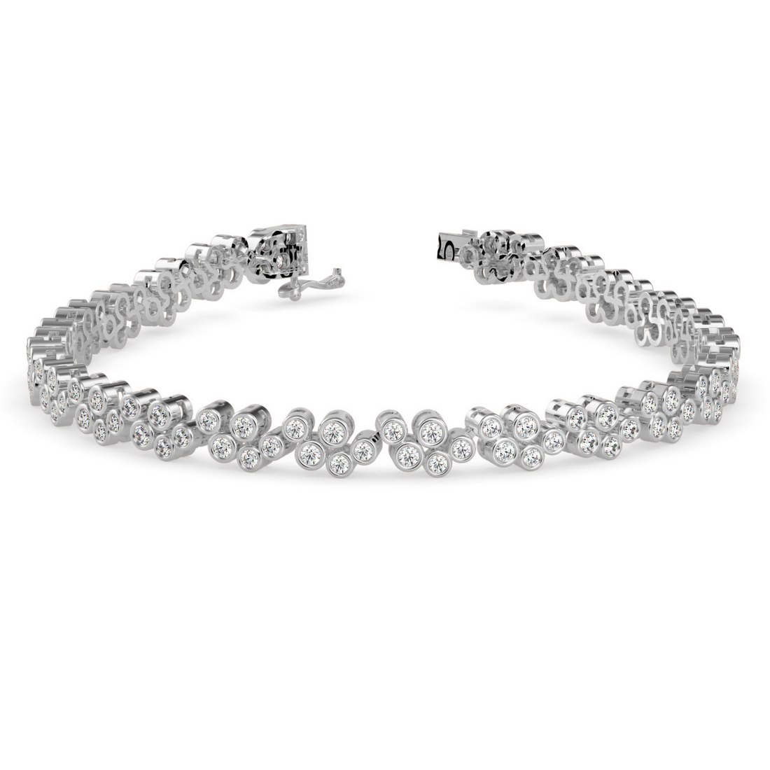 Buy Cluster Daily Wear Diamond Bracelet | Eva-Gems