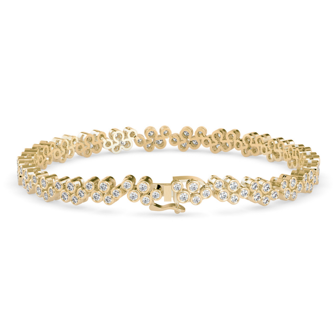 Buy Cluster Daily Wear Diamond Bracelet | Eva-Gems