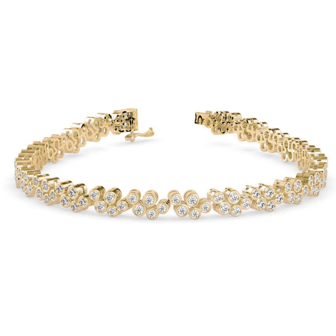 Buy Cluster Daily Wear Diamond Bracelet | Eva-Gems