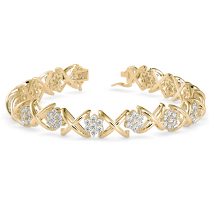 Buy Cluster Flower Shape Diamond Bracelet