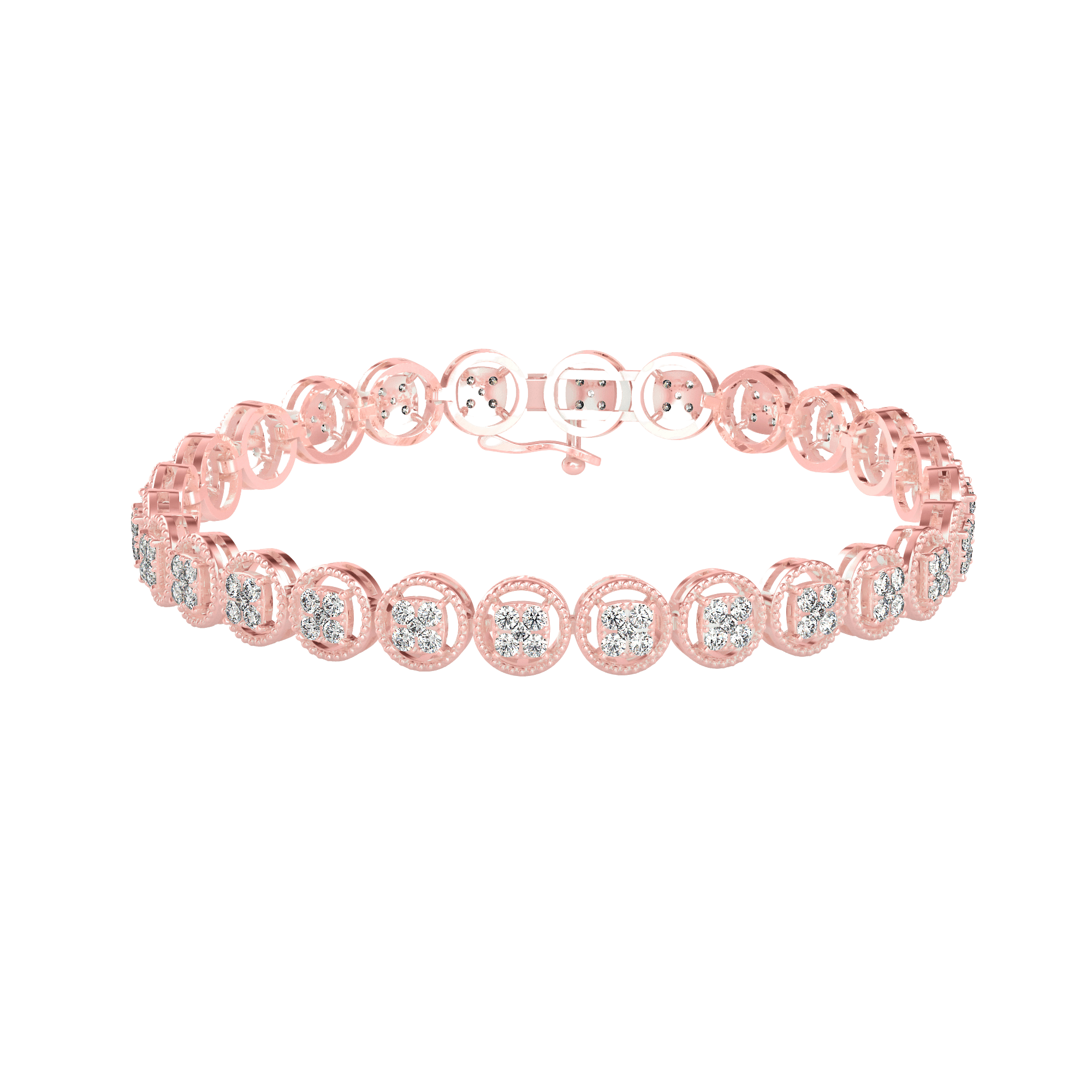 Buy Cluster Halo Diamond Bracelet For Women