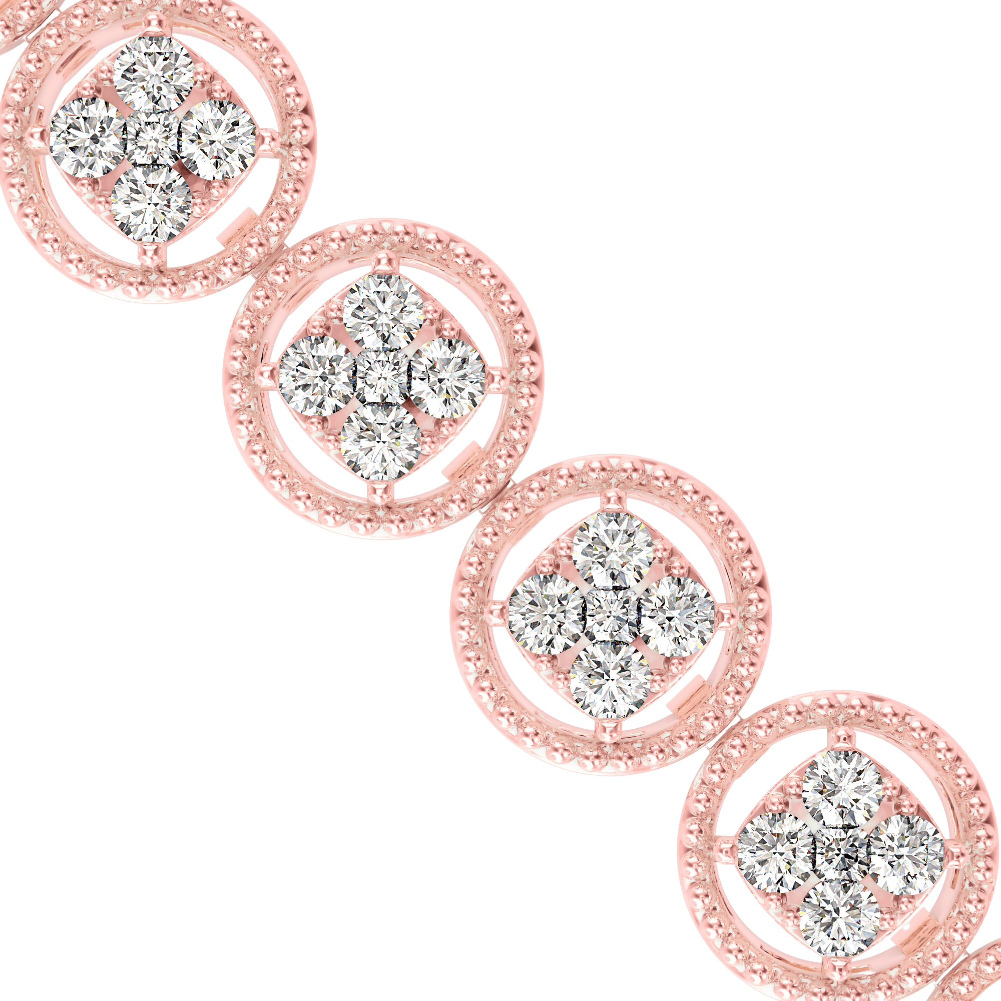 Buy Cluster Halo Diamond Bracelet For Women