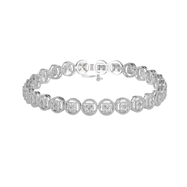 Buy Cluster Halo Diamond Bracelet For Women