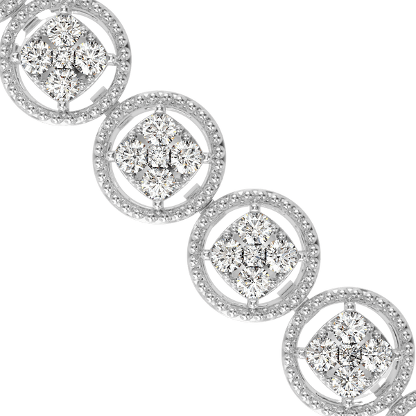 Diamond halo bracelet deals