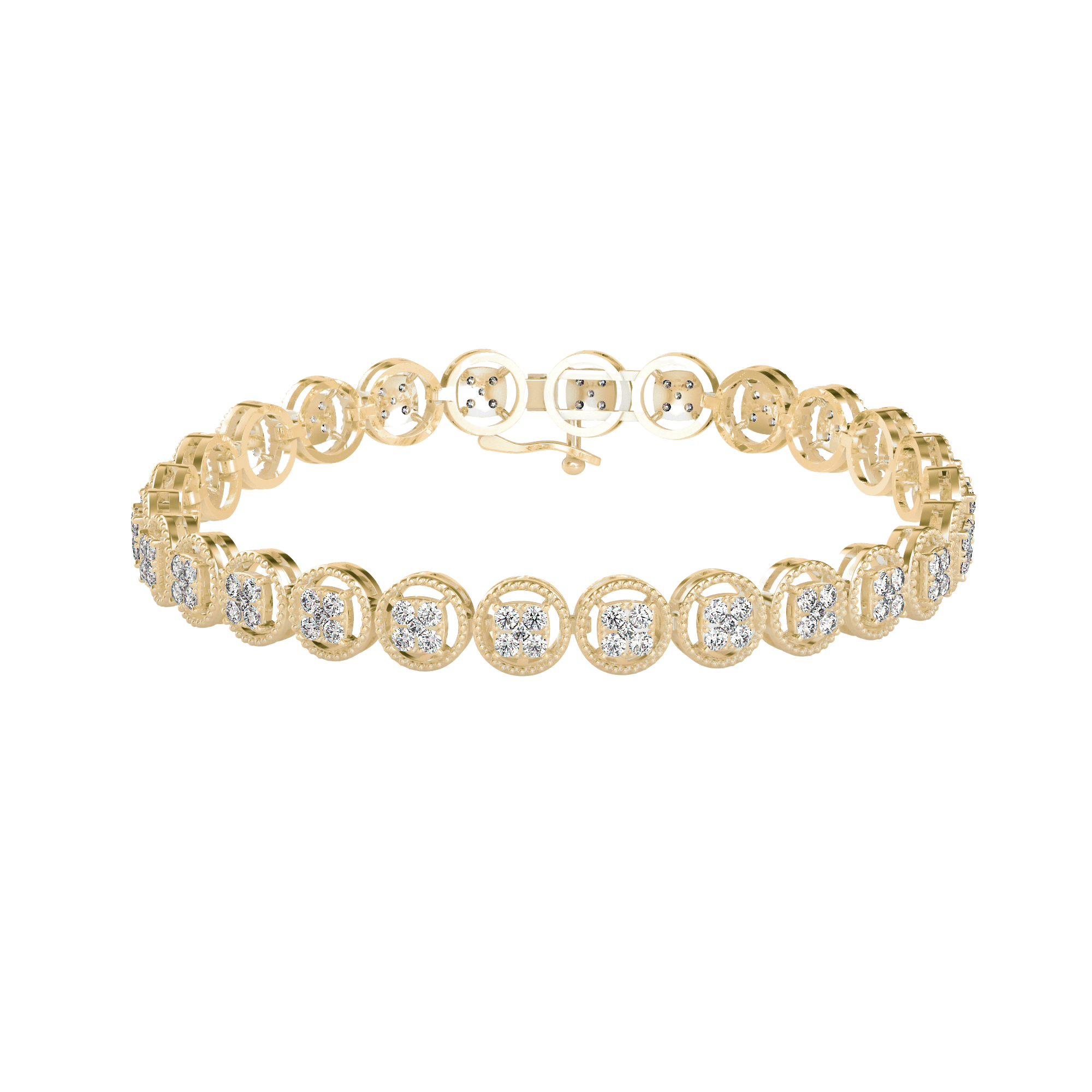 Buy Cluster Halo Diamond Bracelet For Women