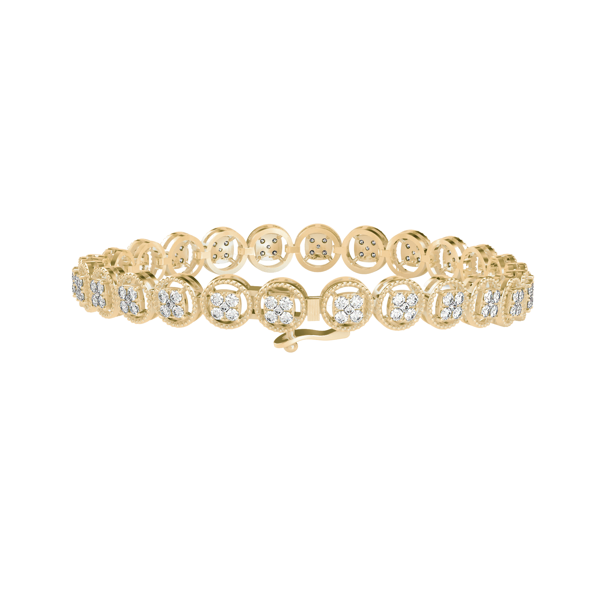 Buy Cluster Halo Diamond Bracelet For Women