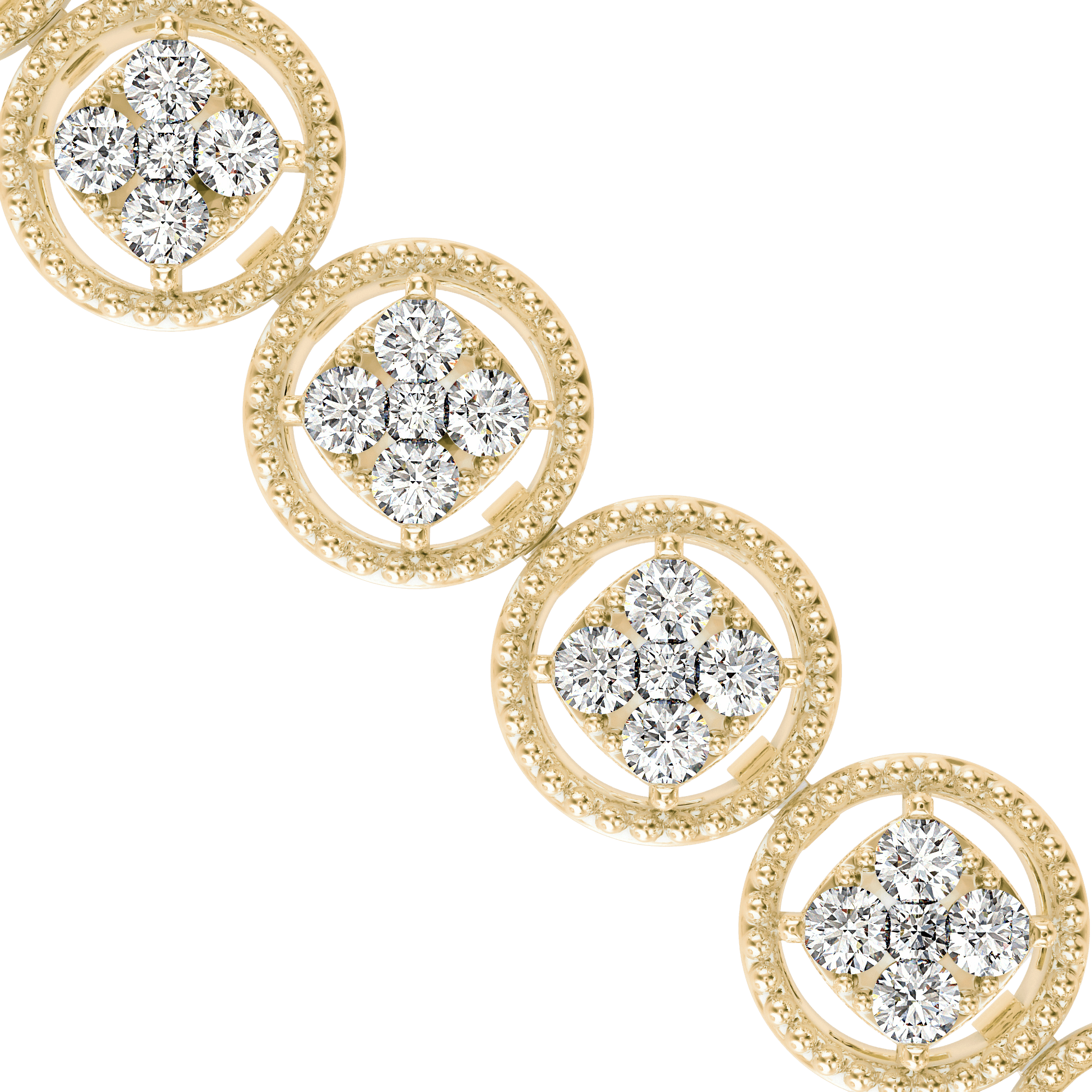Buy Cluster Halo Diamond Bracelet For Women