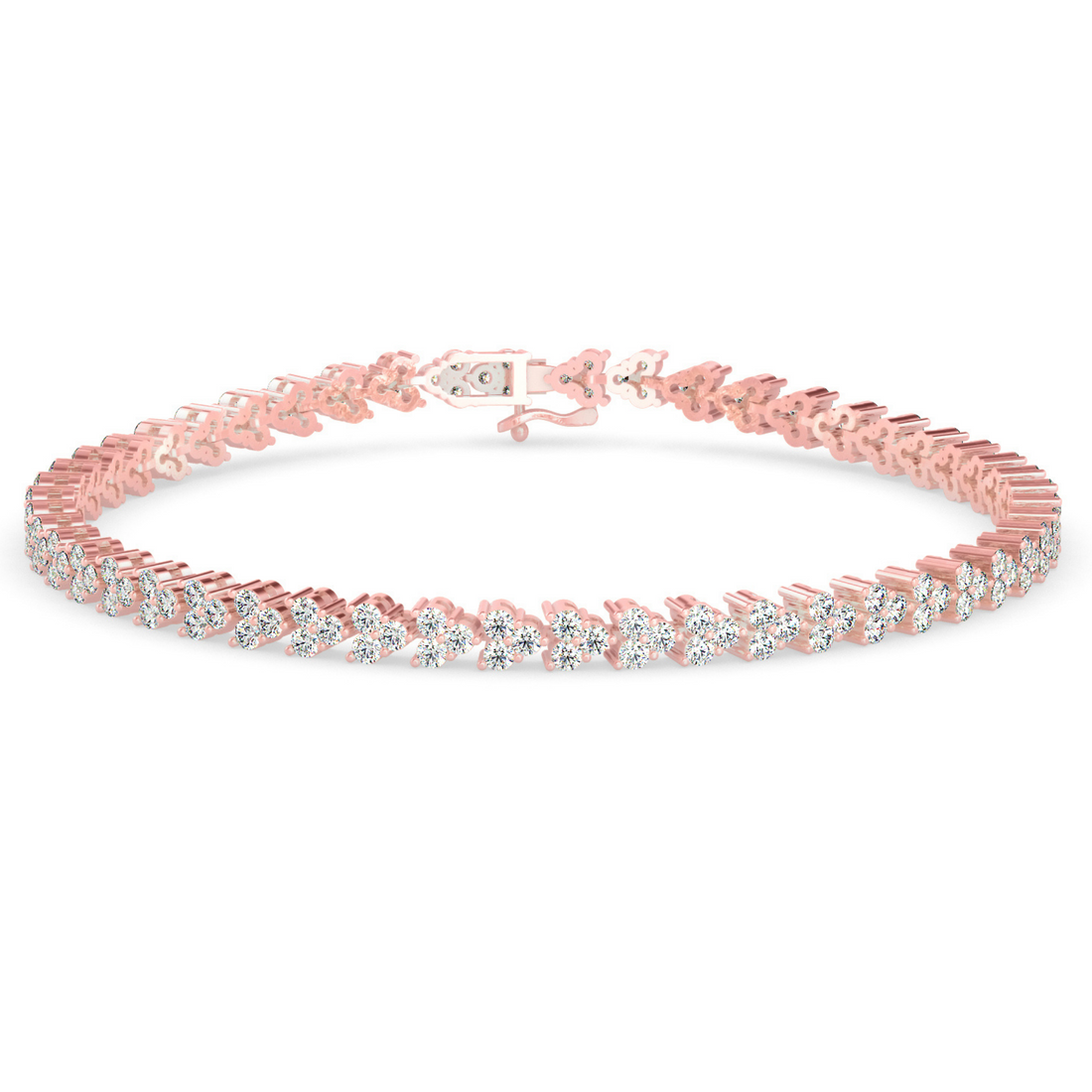 Buy Cluster Trinity Leaf Diamond Bracelet For Women