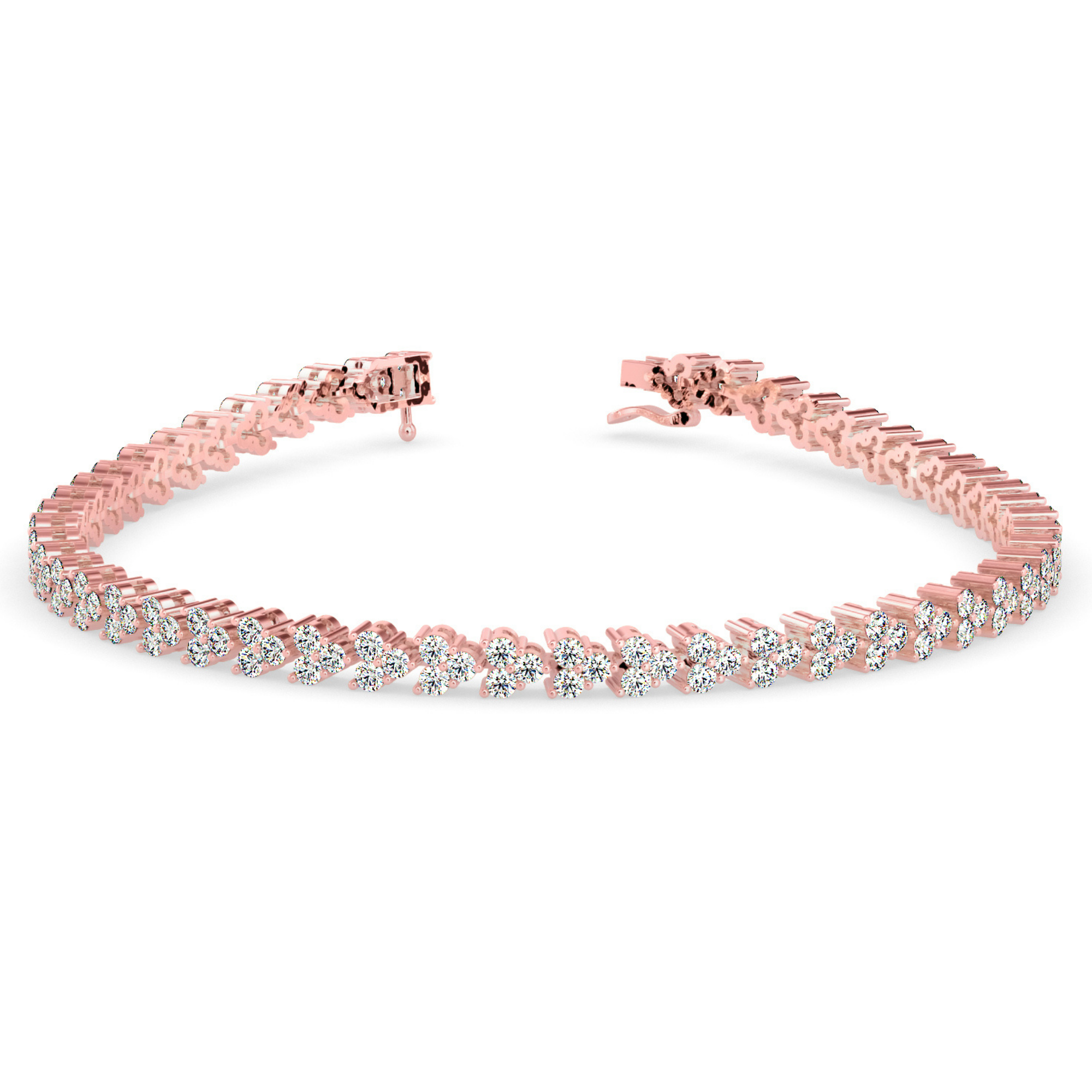 Buy Cluster Trinity Leaf Diamond Bracelet For Women