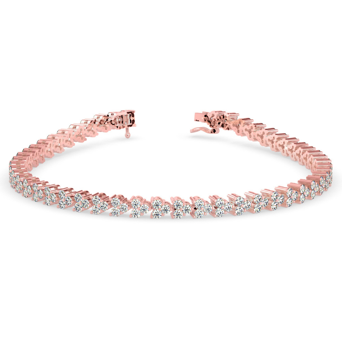 Buy Cluster Trinity Leaf Diamond Bracelet For Women