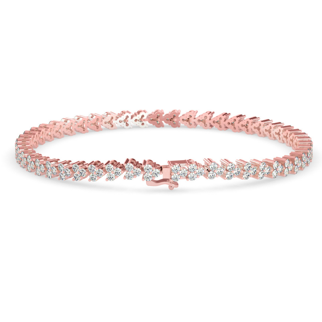 Buy Cluster Trinity Leaf Diamond Bracelet For Women