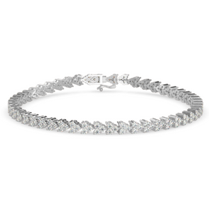 Buy Cluster Trinity Leaf Diamond Bracelet For Women