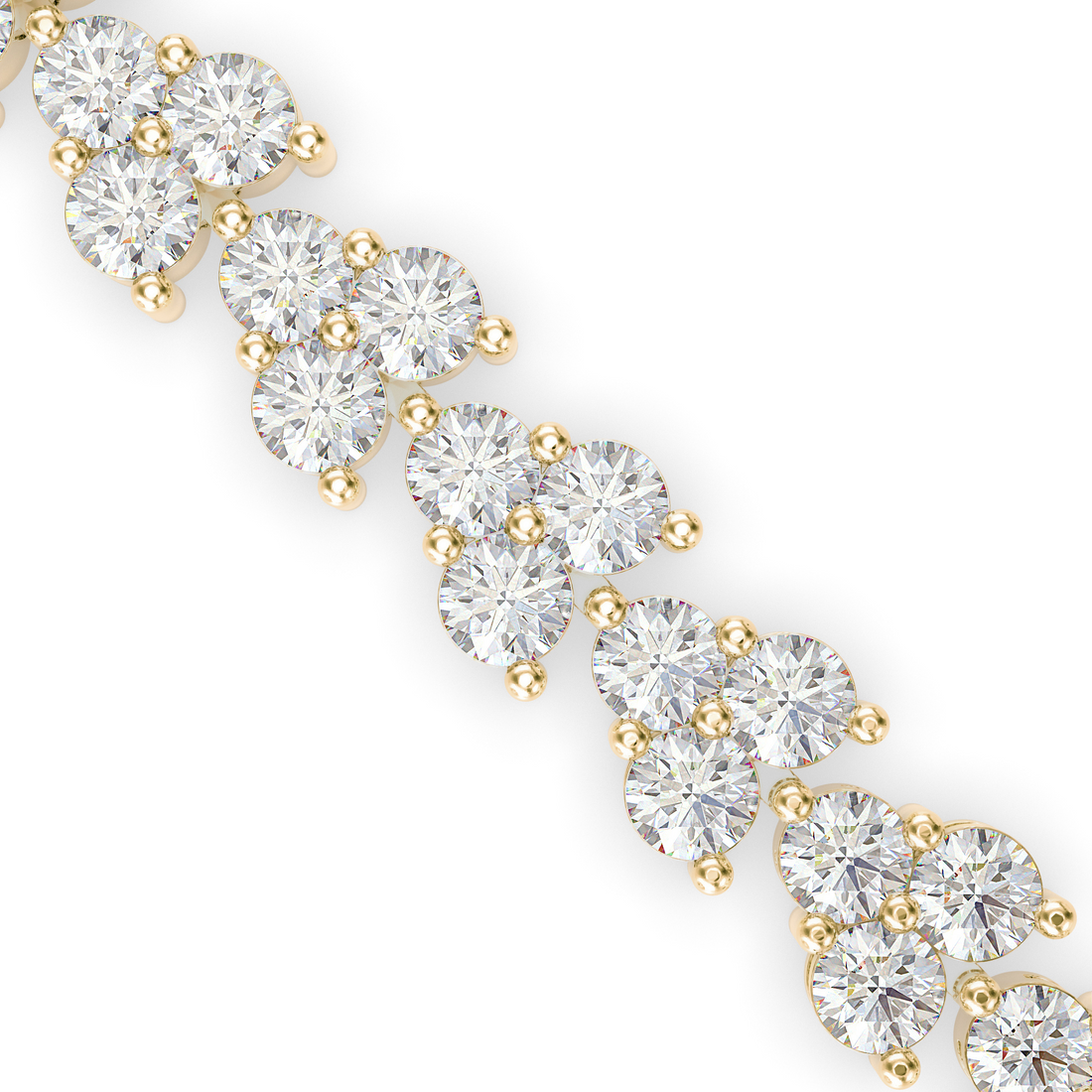 Buy Cluster Trinity Leaf Diamond Bracelet For Women