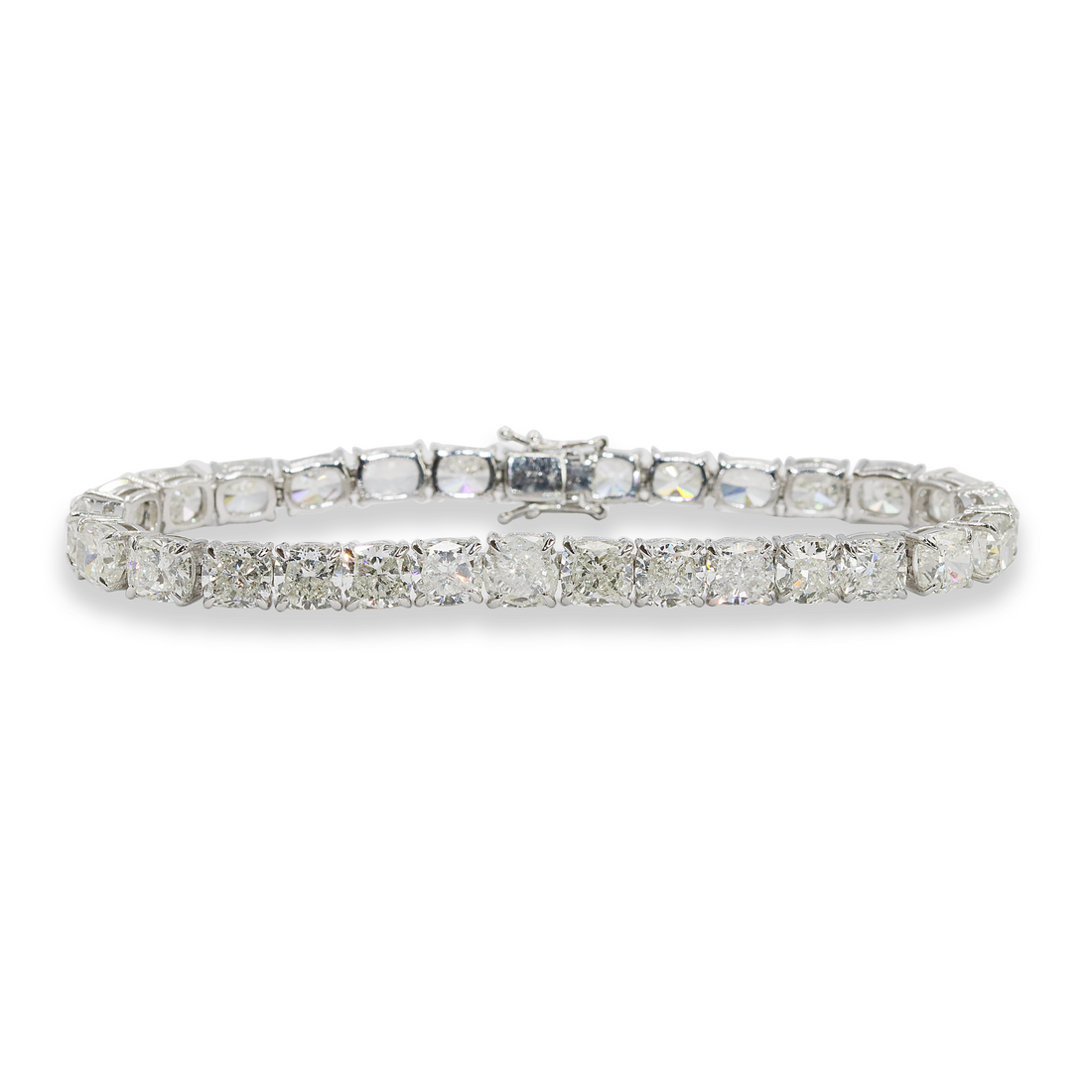 Shop women’s cushion solitaire tennis bracelets – crafted for sophistication and style.