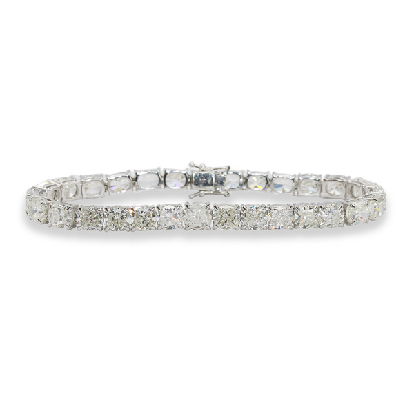 Cushion cut hot sale tennis bracelet