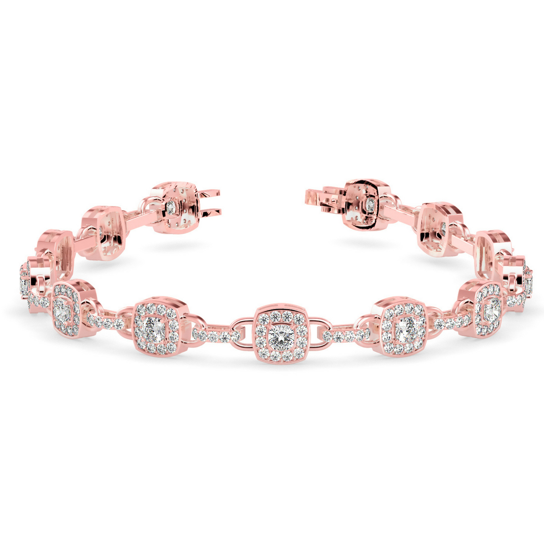 Buy Cushion Style Designer Diamond Bracelet