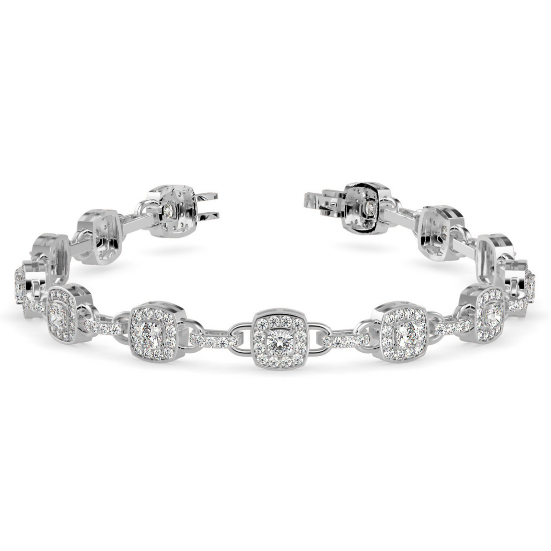 Buy Cushion Style Designer Diamond Bracelet