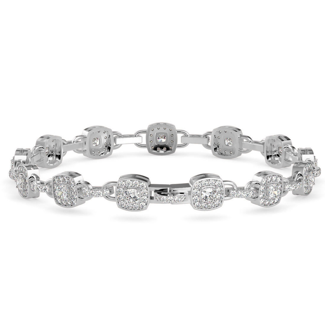 Buy Cushion Style Designer Diamond Bracelet