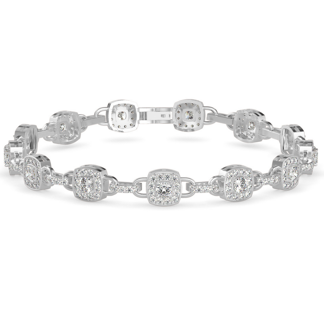 Buy Cushion Style Designer Diamond Bracelet