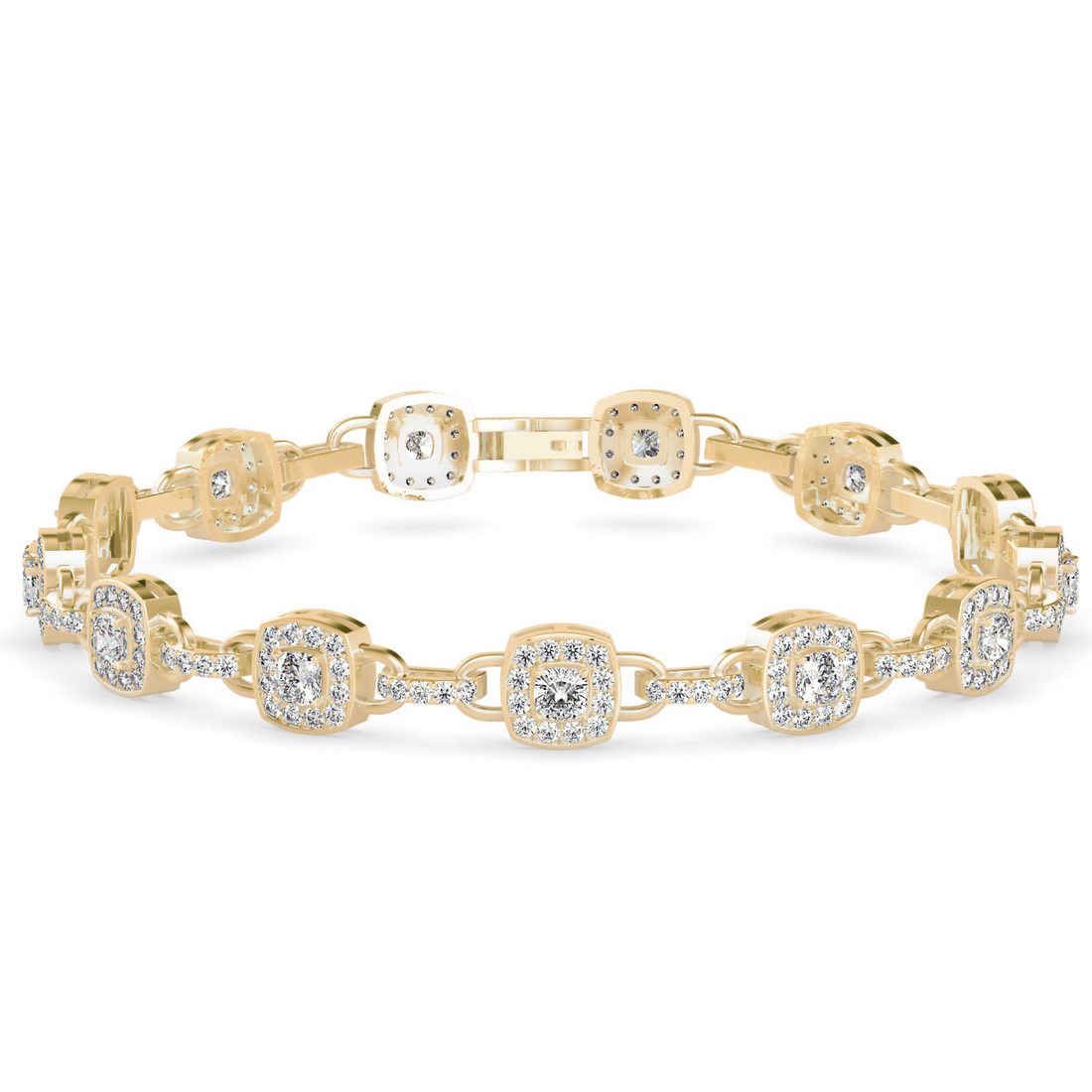 Buy Cushion Style Designer Diamond Bracelet