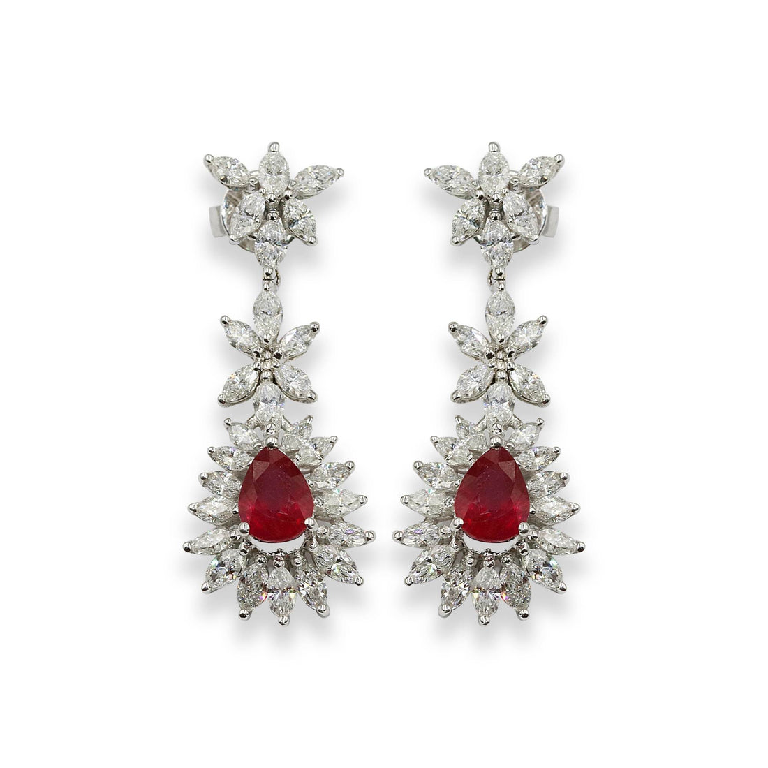 Buy Diamond and Ruby Earrings For Women