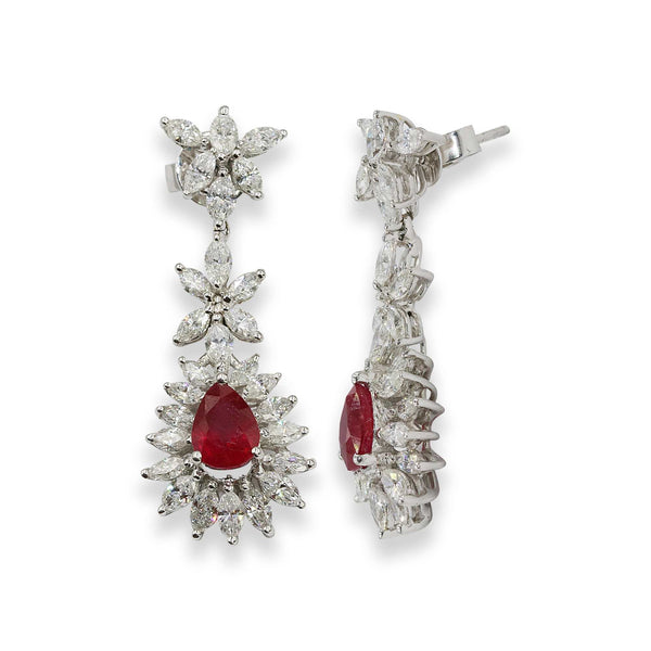 Buy Diamond and Ruby Earrings For Women