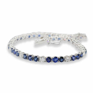 Buy Diamond & Sapphire Bracelet For Women