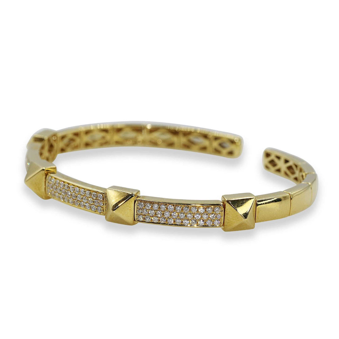 Yellow Gold Diamond Bangle