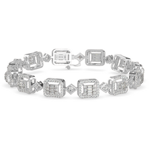 Buy Emerald Cut Baguette Diamond Bracelet For Women