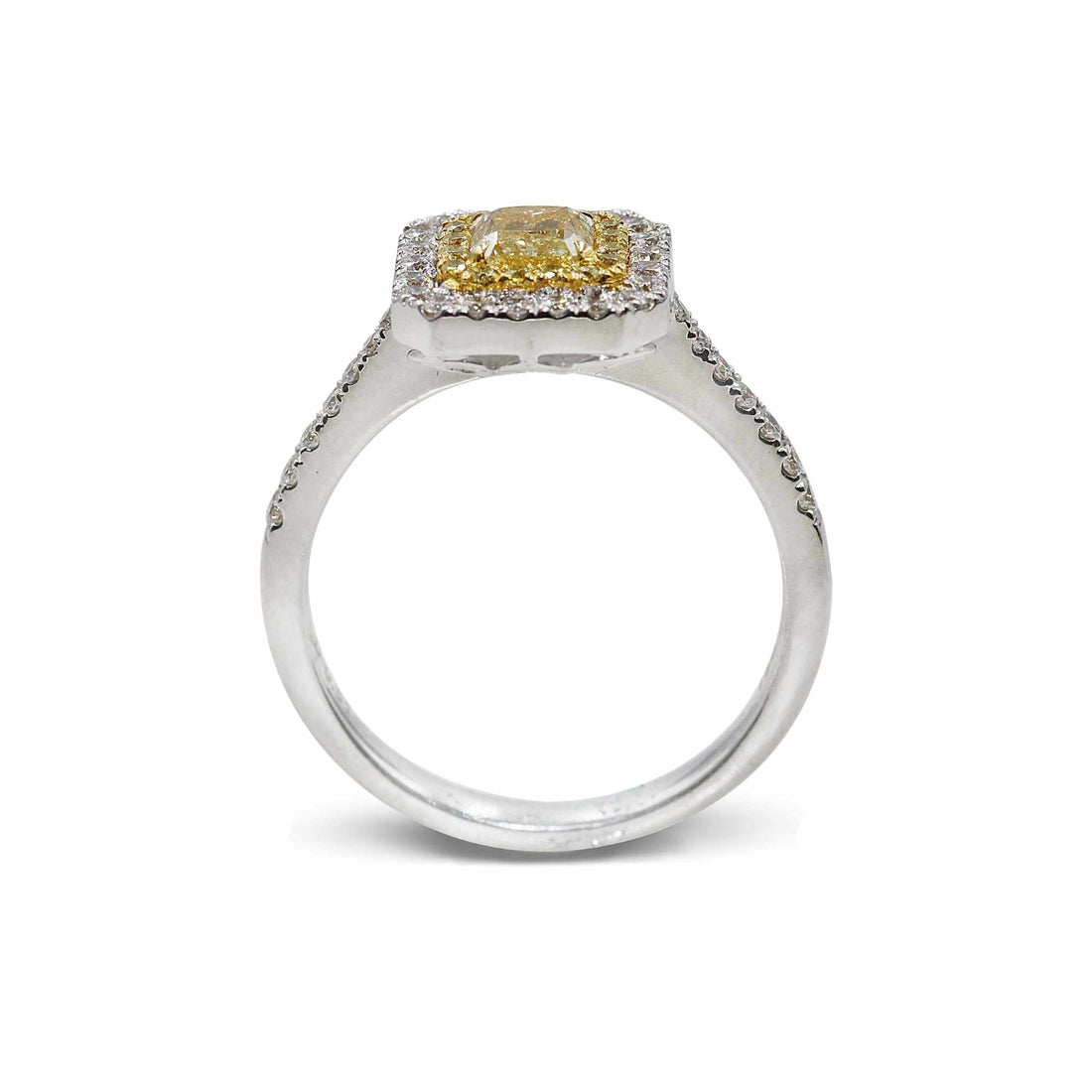 Buy Halo Yellow Diamond Ring For Women