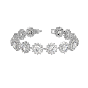 Buy Halo Flower Designer Diamond Bracelet For Women