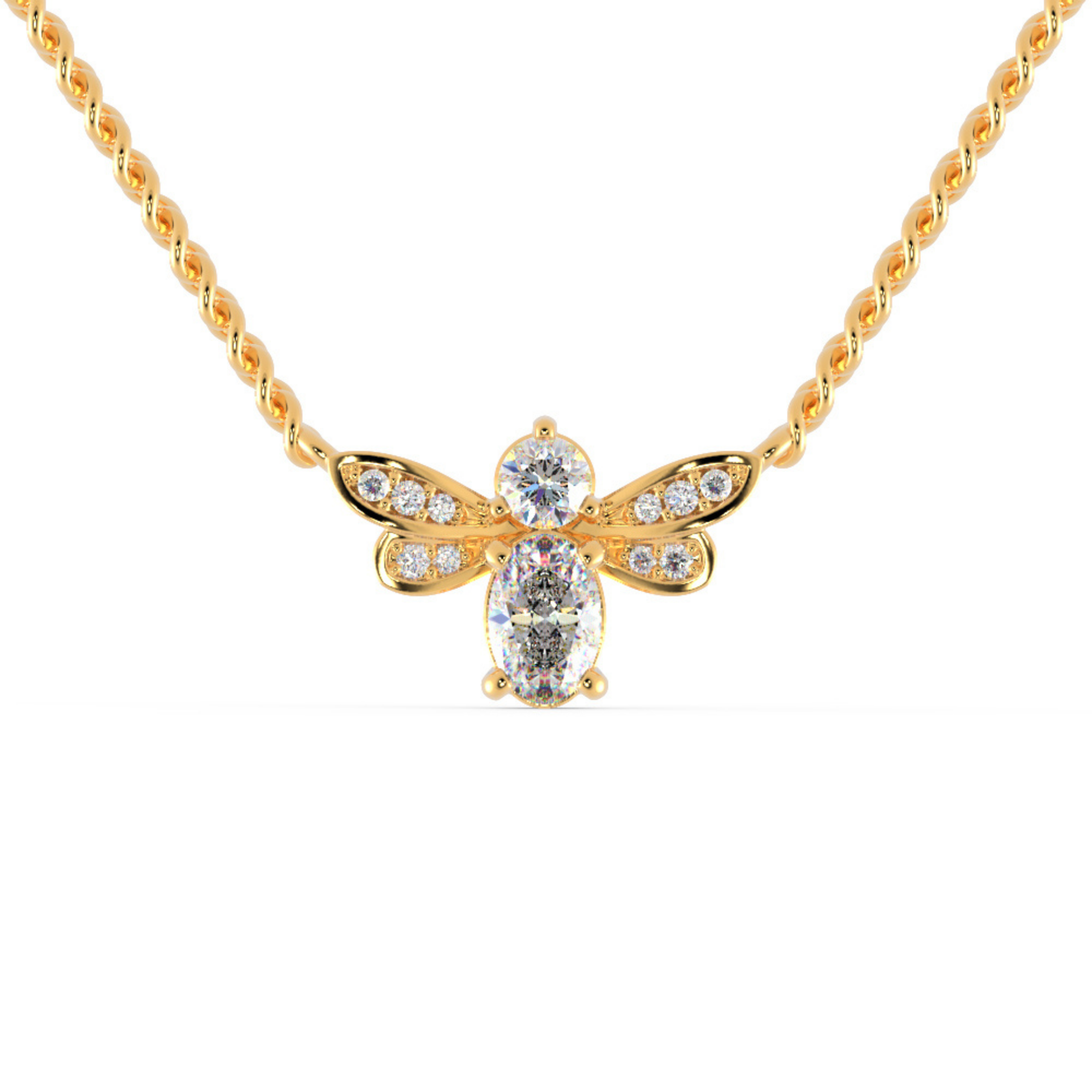 اشتري قلادة نحل العسل الماسية للنساء