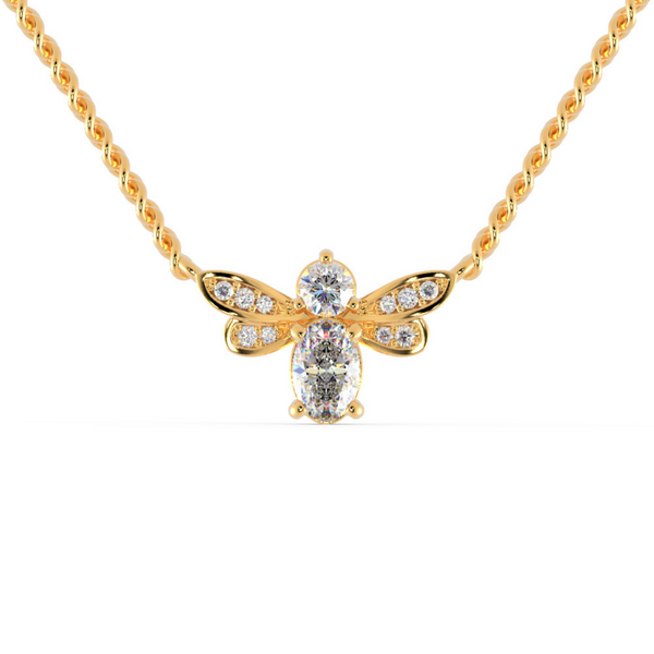 Diamond bee best sale pendant