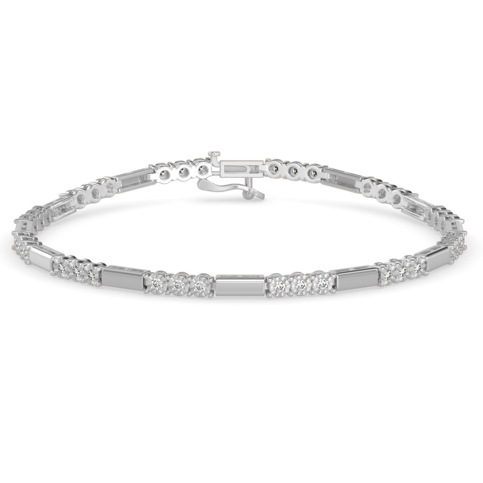 Buy Designer Illusion Setting Tennis Bracelet