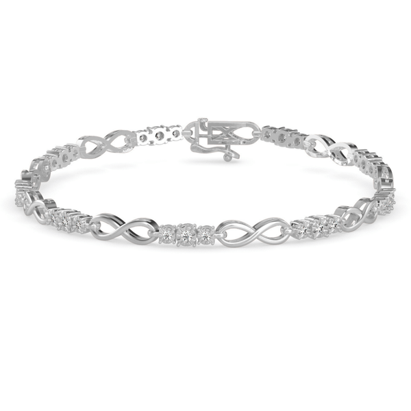Diamond infinity 2025 bracelet white gold