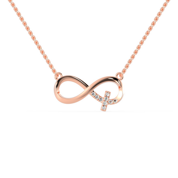 Diamond infinity 2025 cross necklace