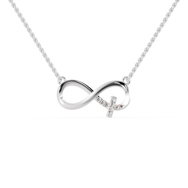 Diamond infinity 2025 cross necklace